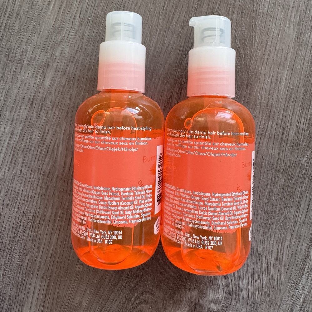 Lot of 2 Bumble and Bumble Hairdresser's Invisible Oil 100ml Soften Silken - Picture 2 of 5